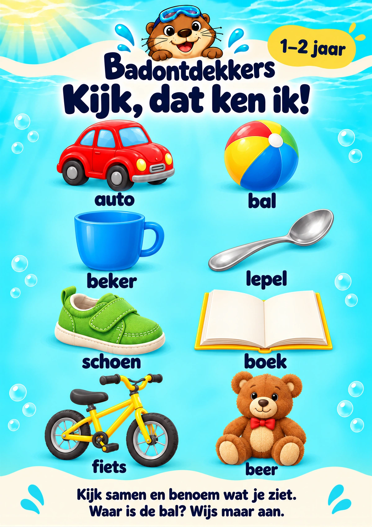 Kijk, dat ken ik!, badposter voor 1–2 jaar